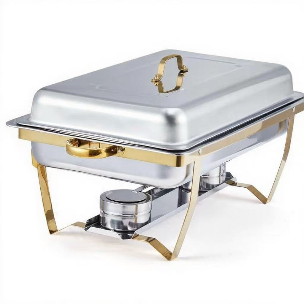 Removable Grade Food Warmer Buffet Equipment Removable Buffet Golden Chafing Dish Buffet Food Restaurant Hotel Exclusive