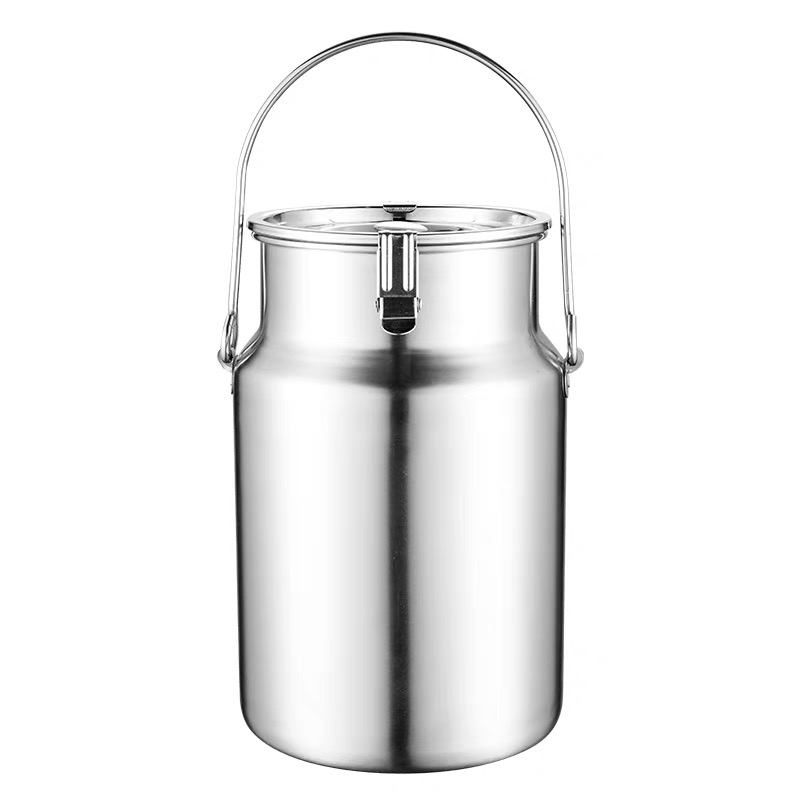 Stainless Steel Stock Seal Pot with Lock and Handle Sealed Milk Barrel Sealed Drum High Quality Large Stainless Steel Container