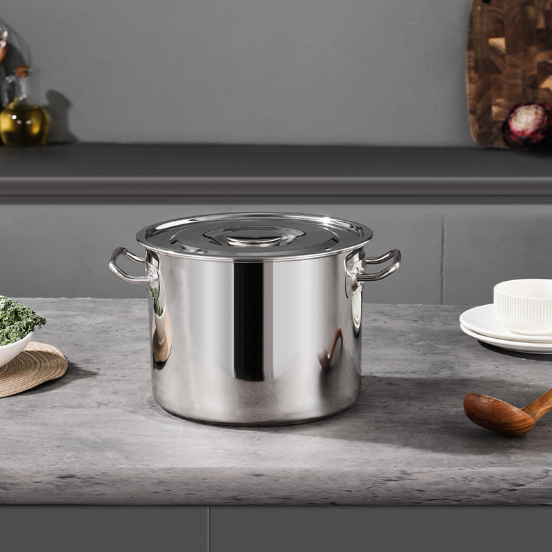 Wholesale Stainless Steel 50L Big Size Insulation Barrel Big Pots for Cooking Induction Hot Pots Cooking Soup Stock Pots