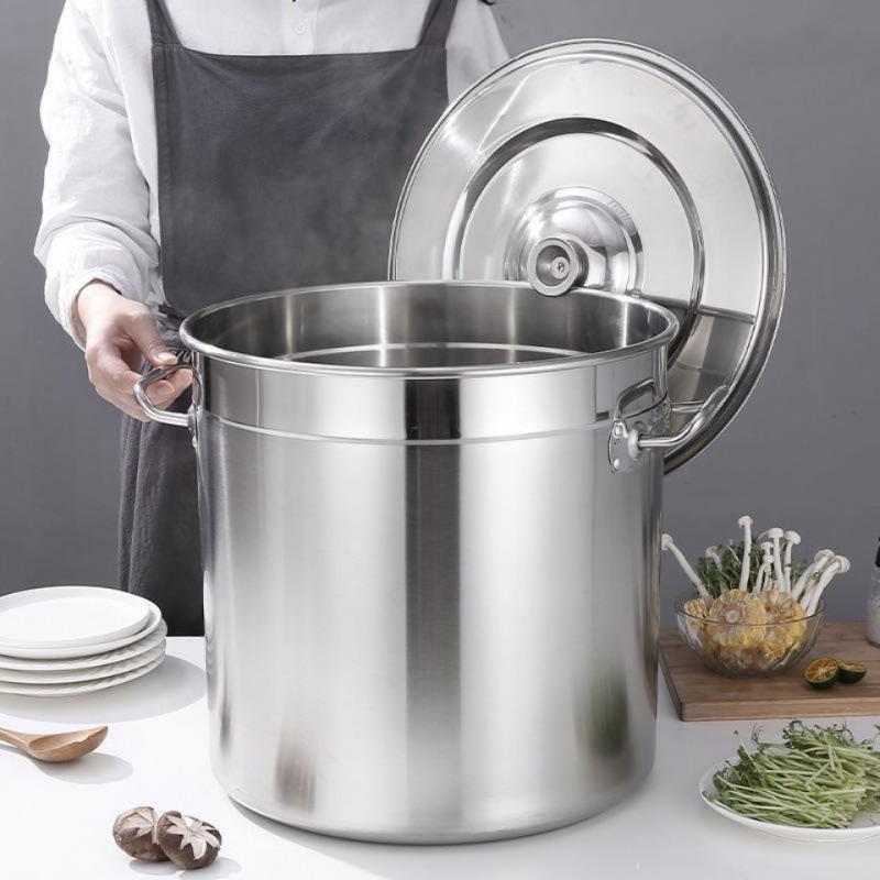 Factory Prices Industrial Commercial Catering Soup Pot Big Pot Cooking Restaurant Stainless Stainless Stock Pot