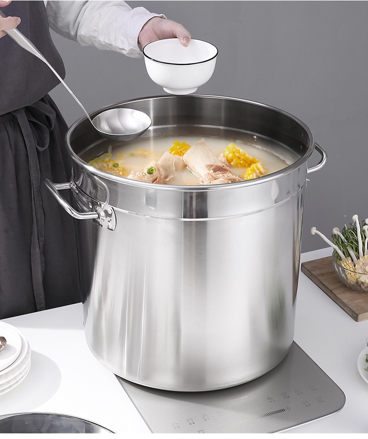 Factory Prices Stainless Steel Large Commercial Cooking Stock Pot Commercial Restaurant Pots for Cooking Induction Pot
