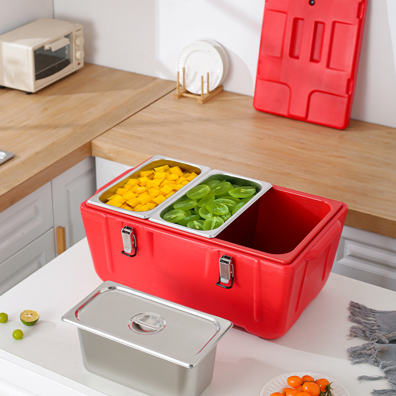 Outdoor Party Food Warmer Food Storage Container Stainless Steel Insulation Barrel Beverage Container with Airtight Lid