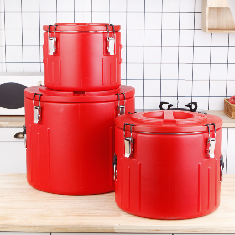 Multifunctional Double-Wall Insulated Thermos for Food Storage & Travel Cooler Food Container Freezer Bin with Insulated Barrel