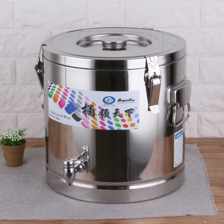 Stainless Steel Container Insulation Bucket Sealing Capacity Barrel Sealing Stock Pots Hotel Supplies Commercial Cooking Pot