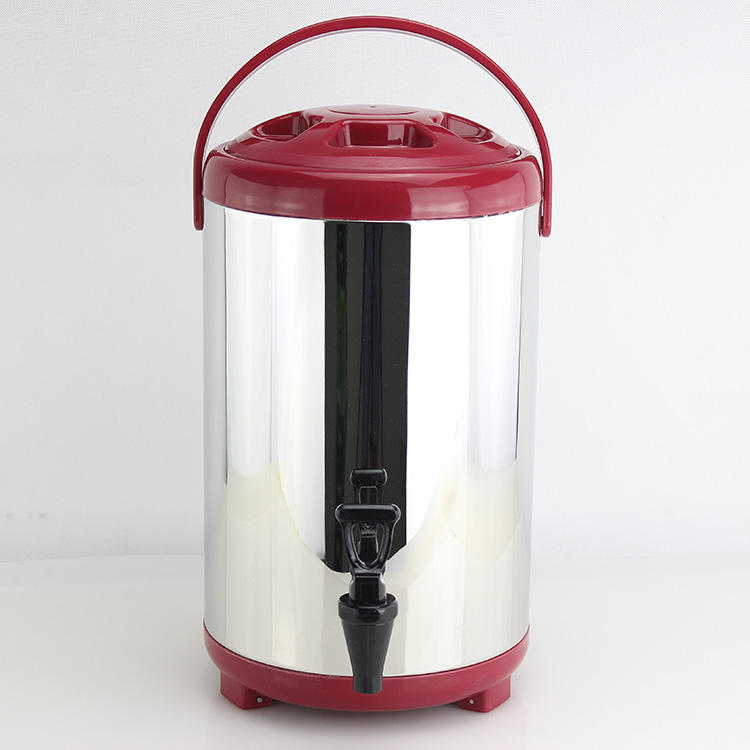 Milk Tea Bucket Stainless Steel Eco-friendly  Handheld Insulated Faucet Factory Bubble Tea Equipment