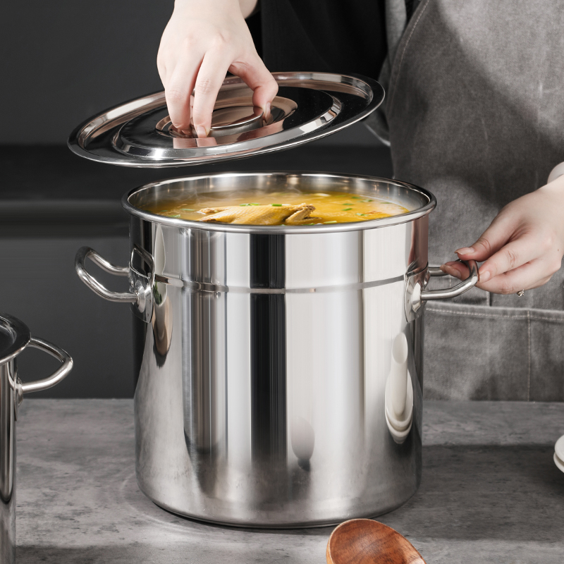 Restaurant Stainless Steel Stock Pot Industrial Big Soup Pot Commerical Large Cooking Pot for Sale